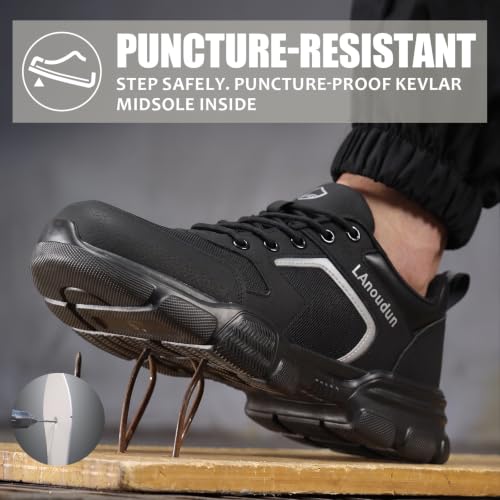 Image of Steel Toe Shoes for Men Puncture Resistant Mens Safety Work Shoes