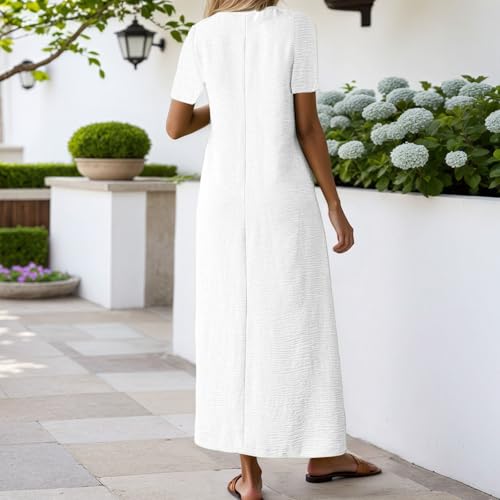 Robe en lin fluide et coupe ample confort thermique été automne - 2