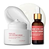 Salmon DNA PDRN 120,000 ppm EGF Peptide Serum & Cream Set w/Volufiline, Phyto PDRN 12%, Growth Factor – Anti-Aging Face Serum & Facial Cream with Niacinamide, Hyaluronic Acid – Korean Skincare Duo