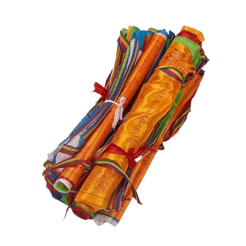 ELEGAM Günstige Luftschlangen,Gartenfahne, Outdoor, tibetisch, 7 m/8,4 m lang, wählbar (10 Stück) (Farbe: buddhistische Gebetsfahnen (Color : Buddhist Prayer Flags, Size : 8.4 Meters 30 Pieces)