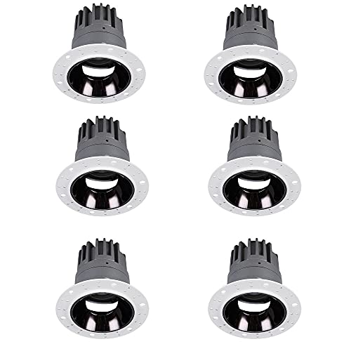 Foco LED empotrable de 6 Unidades para Tienda, Sala de exposiciones, iluminación de Fondo, Seleccionable Entre 7 W y 10 W.