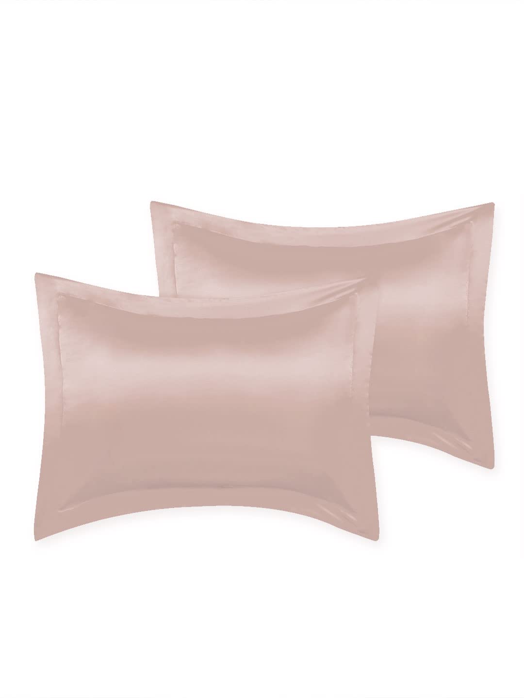 Stoa Paris Pillow Covers, Set of 2 Pieces Satin Pillow Covers from Date Night Collection, Home & Living Room, Quick Dry, Gift for Couples, Wedding, Anniversaries - Champagne