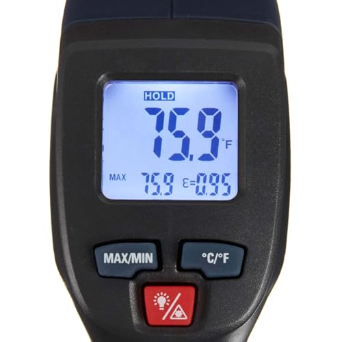 Amazon Basics Heavy Duty Compact Infrared Thermometer, Schwarz (Früher Marke AmazonCommercial)