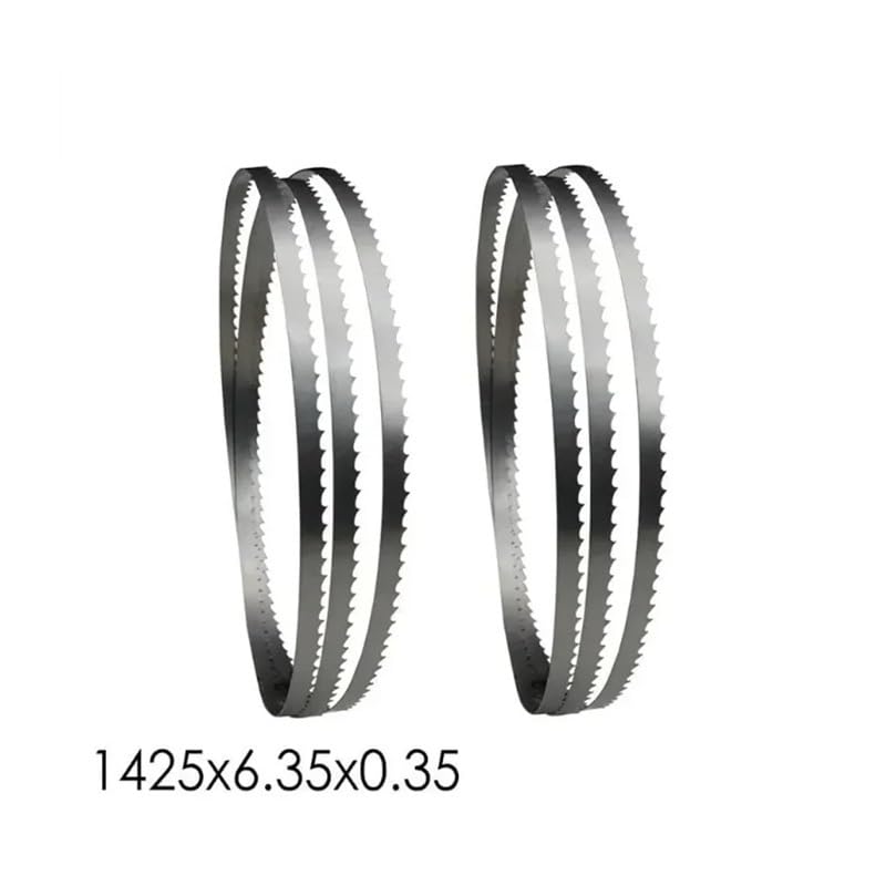 4 szt. brzeszczotów do pił taśmowych 1425 mm brzeszczoty do pił taśmowych 1425 mm 6,35 mm 0,35 mm 6T 10T 14T TPI do cięcia drewna brzeszczot do pił taśmowych(10T)