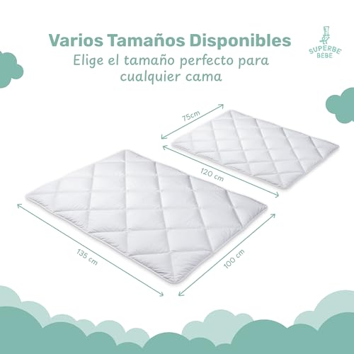 Miniatura 7 de Edredón 100x135 Cm Para Cuna 70x140 Cm - Manta Cuna Bebe Suave Oeko Tex Para Recien Nacidos Y Niños - Manta Criança Para Cama Infantil - Mantita Bebe- Arrullo Para Verano E Invierno