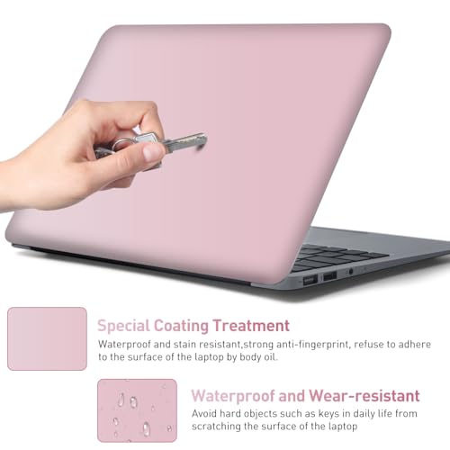 Light Pastel Pink 12 12.1 13 13.3 14 15 15.4 15.6 in Skin Laptop Sticker Decal, Netbook Skins for Notebook PC, Universal Vinyl Laptop Decor Cover for Women Girls, Waterproof Art Protector