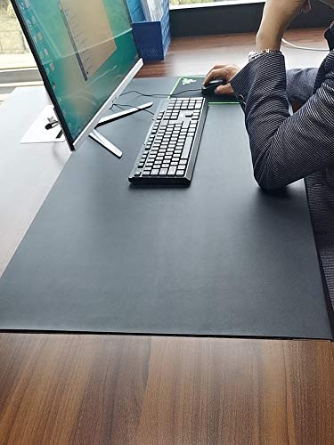 Tapis de bureau transparent 120 x 60 cm en PVC transparent antidérapant