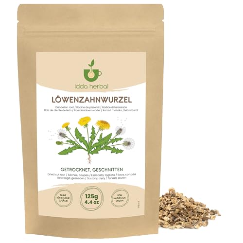 IDDA Herbal Dandelion Root Tea 125g 4.4 oz Dried and Cut Dandelion Root Pieces Loose Tea