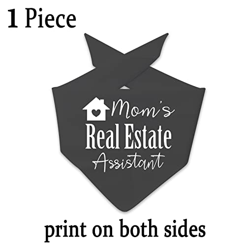 Jxgzso 1 Piece Real Estate Dog Bandana Mom's/Dad’s Real Estate Assistant Dog Bandana Real Estate Assistant Cat Scarf (Mom Real Estate D) #TOP1