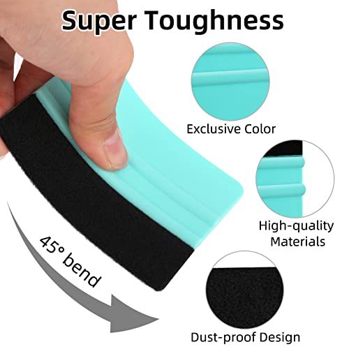 Rakel für Folie 2 Stück Folienrakel Rakel mit Filzkante Folierungs Werkzeug von Fliesenaufklebern, Autofolien, Schutzfolien, Möbelfolien, Wandtattoos