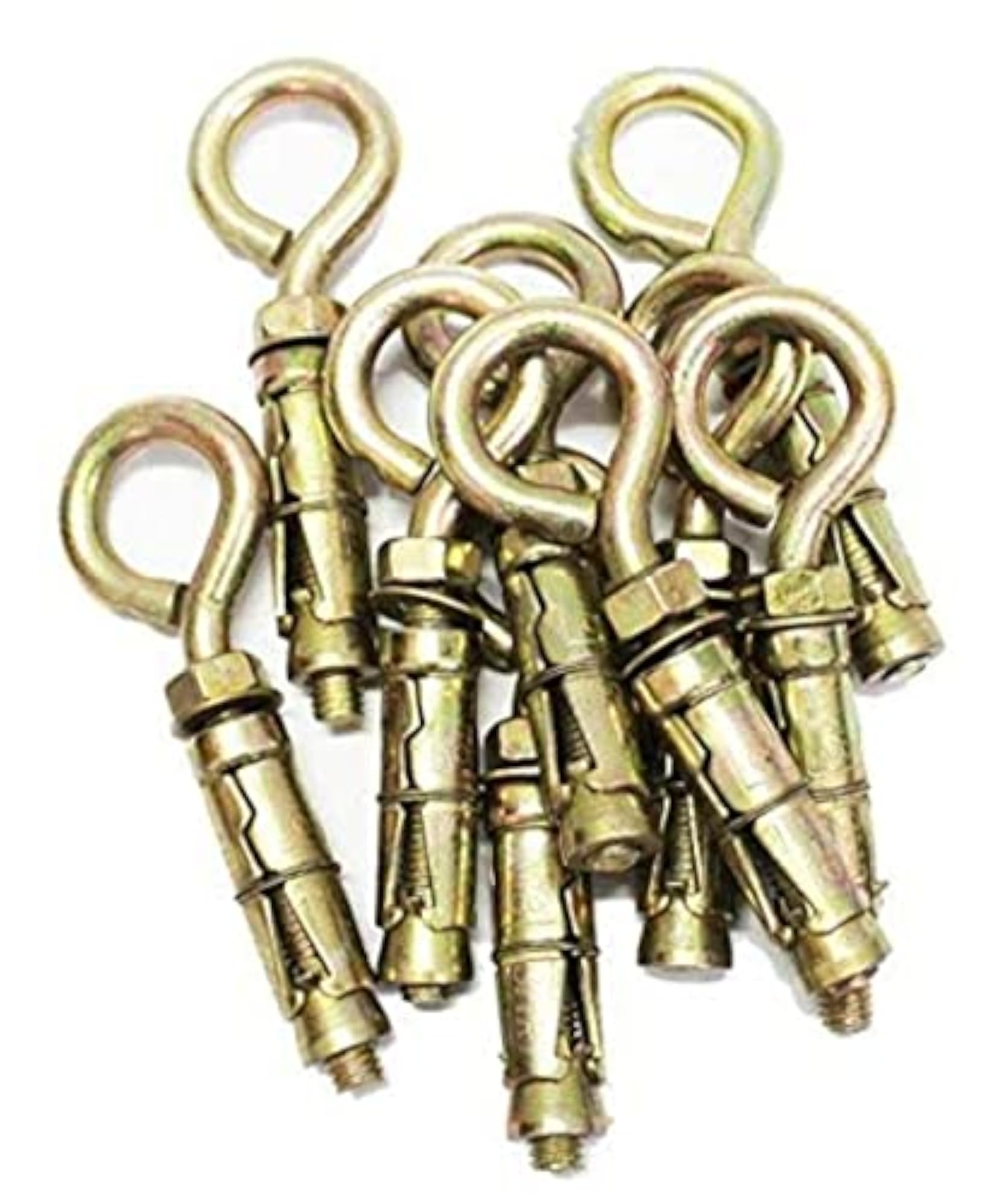 Anchor Round Close Brass Hook Fasteners, 10mm, Pack of 6