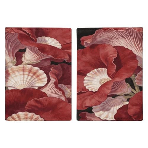 Harvard Crimson and Seashell Flowers �p�X�|�[�g�z���_�[ ���f�B�[�X �����Y �E���g���X���� �p�X�|�[�g�E�H���b�g PU���U�[ �p�X�|�[�g�J�o�[ ���s�M�t�g�p