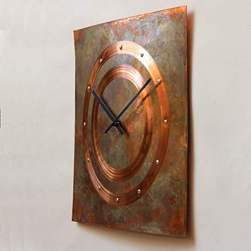 image for Generic InTheTime 16-inch Copper Wall Clock Square Large Silent Non-Ti