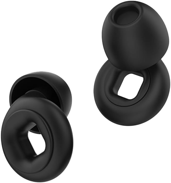 Ear Plugs Ear Plugs for Sleeping Reusable Silicone Ear Plugs and Case Black Noise Cancelling Silicone Earplugs with 8 Ear Caps in 4 Sizes XS S M L 25-30 dB