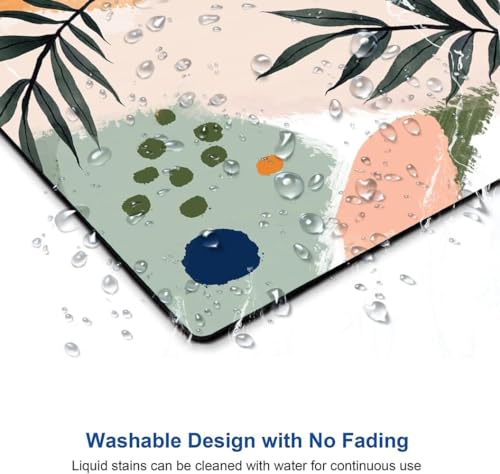 Image of Premium-Textured Mouse Pad, Non-Slip Rubber Base Mousepad for Laptop, Computer & PC, 9.5x7.9 in - Enhanced Precision, Ergonomic Comfort, Ideal for Gaming & Office (Abstract Morandi Plant)