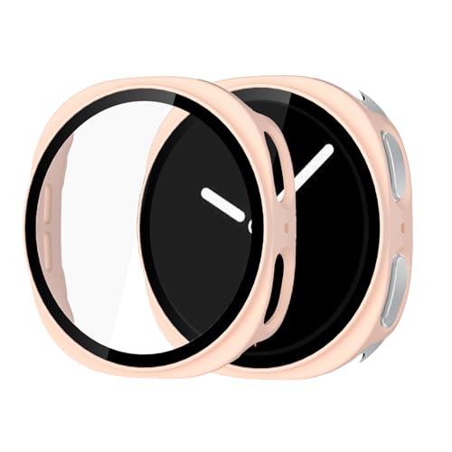 HAJSLU 2pbNP[X Samsung Galaxy Watch 8 40mm - 2 in 1 n[hPCop[ƋKXیtBAprvJo[ Galaxy Watch 8p ThsN