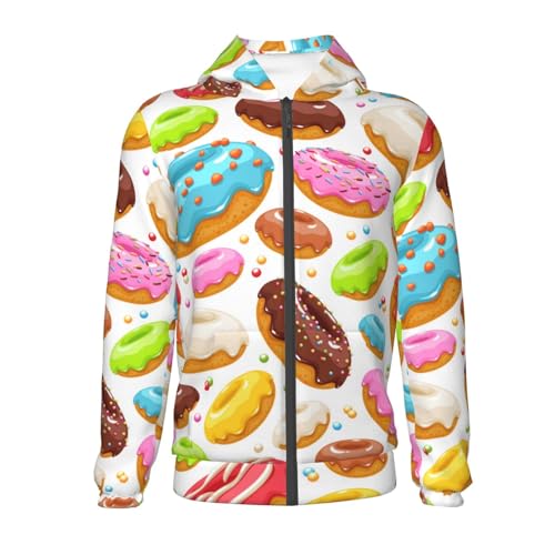 Color Donut Kids Pullover Hoodies Boys Zip Up Sweatshirts Girls Athletic Clothes with Pocket2