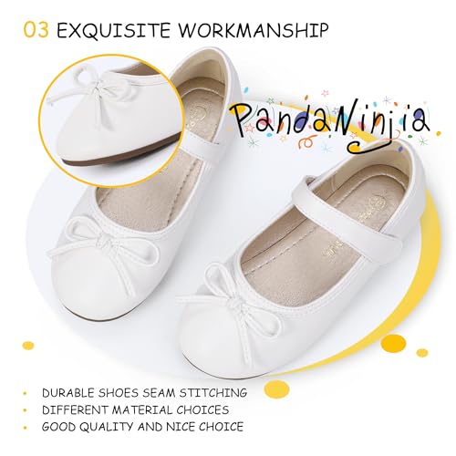 PANDANINJIA Toddler Dress Shoes Bow Mary Jane Shoes Girls Ballet Flats by PANDANINJIA - Used condition - Image 6