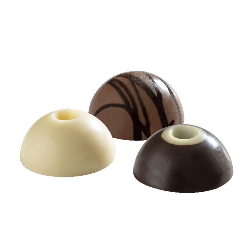 Decora 0050152 forma do czekolady półkula z otworem 18 CAV Ø 25 x 12,5 H MM