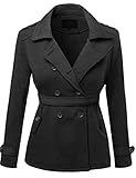 Plus4u Women's Beautiful Fit Cotton blend Classic Double Breasted Trench Coat