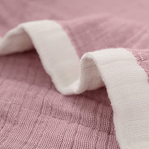 Se Softexly Cotton Blanket, Soft Lightweight Breathable Throw Blanket For Couch Bed Sofa, 4-Layer Woven Thermal Gauze 100% Cotton Muslin Throw Blankets For Adults All Season(Purple, 51"X59") #TOP3