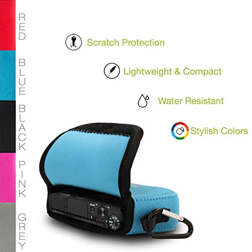 Megagear Sony Cyber-Shot Dsc-Hx80, Dsc-Hx90V Ultra Light Neoprene Camera Case, With Carabiner - Blue - Mg609 #TOP4