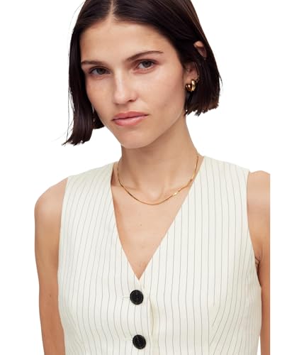 Madewell womens Cass Vest - Pinstripe Linen4