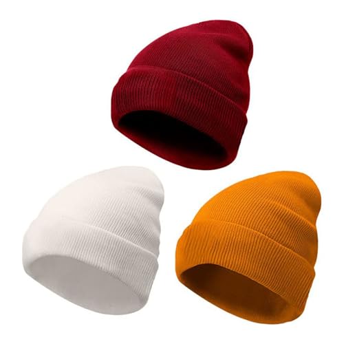 Bonnet en tricot mixte lot de 3 pour sorties urbaines et randonnées