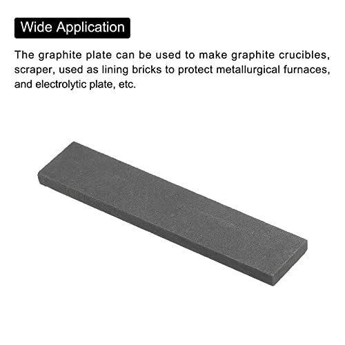 sourcing map 5 Stück Graphitblock Rechteck Graphit Elektroden Platte 100x20x5mm für Schmelzgießen Elektrolyse Galvanisieren