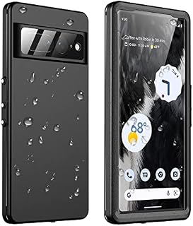 GOLDJU for Google Pixel 7 Pro Case, IP68 Waterproof Case for Pixel 7 Pro [Built-in Screen Protector] Full Body Protective Heavy Duty Shockproof Dustproof Cover for Pixel 7 Pro 5G - Black