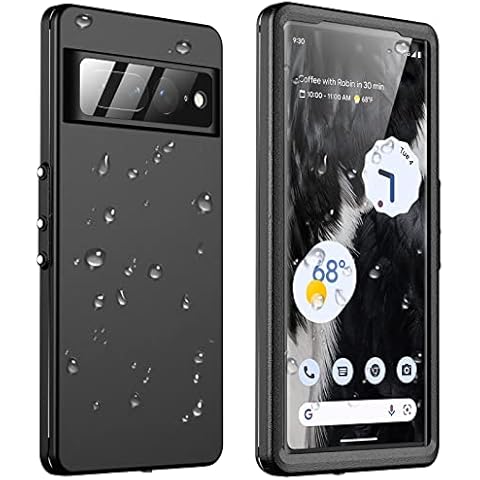 GOLDJU for Pixel 7 Pro Case, [IP68 Waterproof] Case [Dustproof] with [Built-in Screen Protector], [10FT Military Fully Body Shockproof] Phone Case for Google Pixel 7 Pro (2022), Black Cover