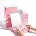 DERZIFUN 6x6x2 inch Glossy Pink Shipping Boxes, 50 Pack Corrugated Cardboard Mailing Boxes for Small Business Packaging, Shipping Candles, Coasters