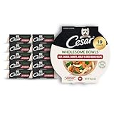 Cesar Wholesome Bowls Adult Soft Wet Dog Food, Beef, Chicken, Carrots, Barley & Green Beans Recipe, 3oz. (10 Count, Pack of 1)
