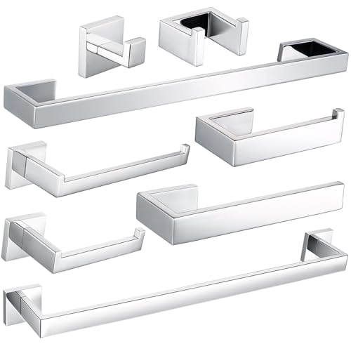 BAGNOLUX Bathroom Accessories Set 8-Piece Bathroom Hardware Wall Mounted