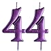 Pink 44th Birthday Candle, Number 44 Years Old Candles Cake Topper, Woman Party Decorations, Supplies