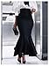 GORGLITTER Women's Ruffle Bodycon Maxi Skirts Fishtail High Waisted Pencil Long Going Out Skirts Black Medium