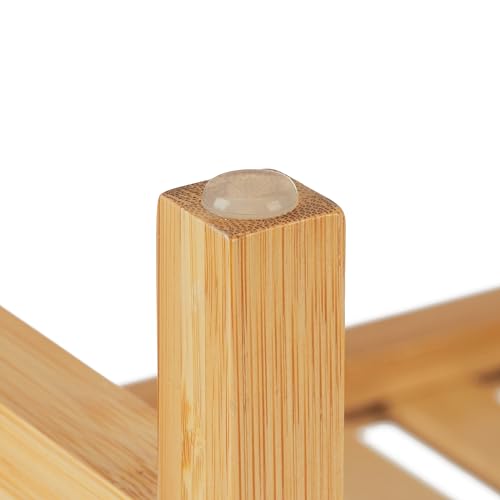 Relaxdays Schrankeinsatz, 2er Set, Bambus, HxBxT: 20 x 35,5 x 30,5 cm, Regaleinsatz für Arbeitsplatte & Schrank, Natur