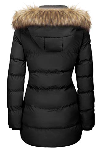 WenVen Women's Winter Thicken Puffer Coat Warm Jacket with Faux Fur Removable Hood2