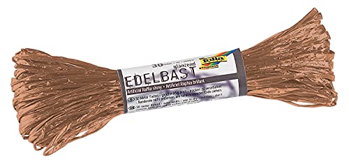Folia Synthetic-Raffia 30 m String Synthetic Rope - Brown, Raffia Edelbast 30m