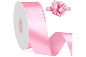 Pink Satin Flame Headpiece Ribbon