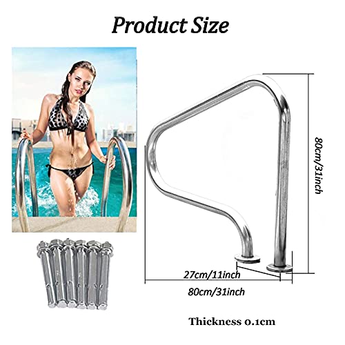 Barandal para piscina 31x31 acero inoxidable 304 miniatura 2