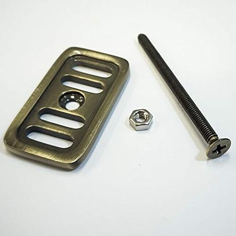 Astini Antique Bronze Square Ceramic Sink Decorative Overflow Cover Plate & Bolt Cover