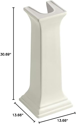 Miniatura 8 de KOHLER K-2267-0 Memoirs - Pedestal para lavabo de baño, color blanco