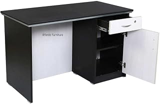 illfordd furniture Office Table/Study Table (Colour- White and Dark Brown) Price In India