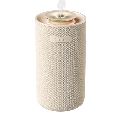 Waterless Essential Oil Diffuser for Home & Car Cordless Portable Diffuser with Auto Start-Stop 2-in-1 Mode & Adjustable Scent Fits 5/10/15ml Bottles Rechargeable Car Diffuser Cream