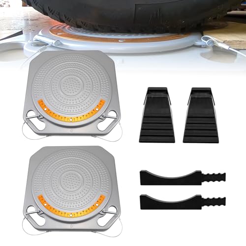 RULLINE Heavy-Duty Wheel Alignment Turn Plates (Pair)