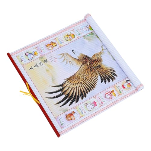 Abaodam 年馬年箇月表示壁掛けカレンダー 和風開運カレンダー 複合月表示 十二支暦 干支馬飾り付き 実用的か装飾的なフェイクラタン製プ