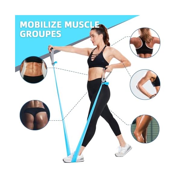 Latex-Free Resistance Bands with Handles and Door Anchor for Exercise - Image 3