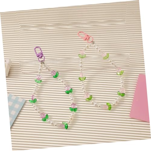 GALPADA 2 Peças Colhedores Para Chaves Chaveiro Porta-Chaves Imitação De Pérola Decoração Pendurada