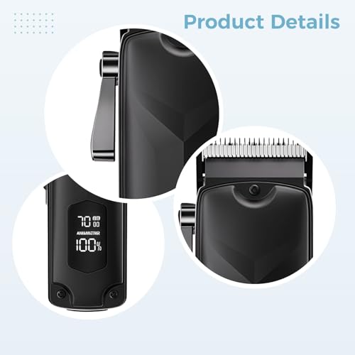 Cortapelos para barberos de doble velocidad con cuchillas de acero de precisión y carga USB 5